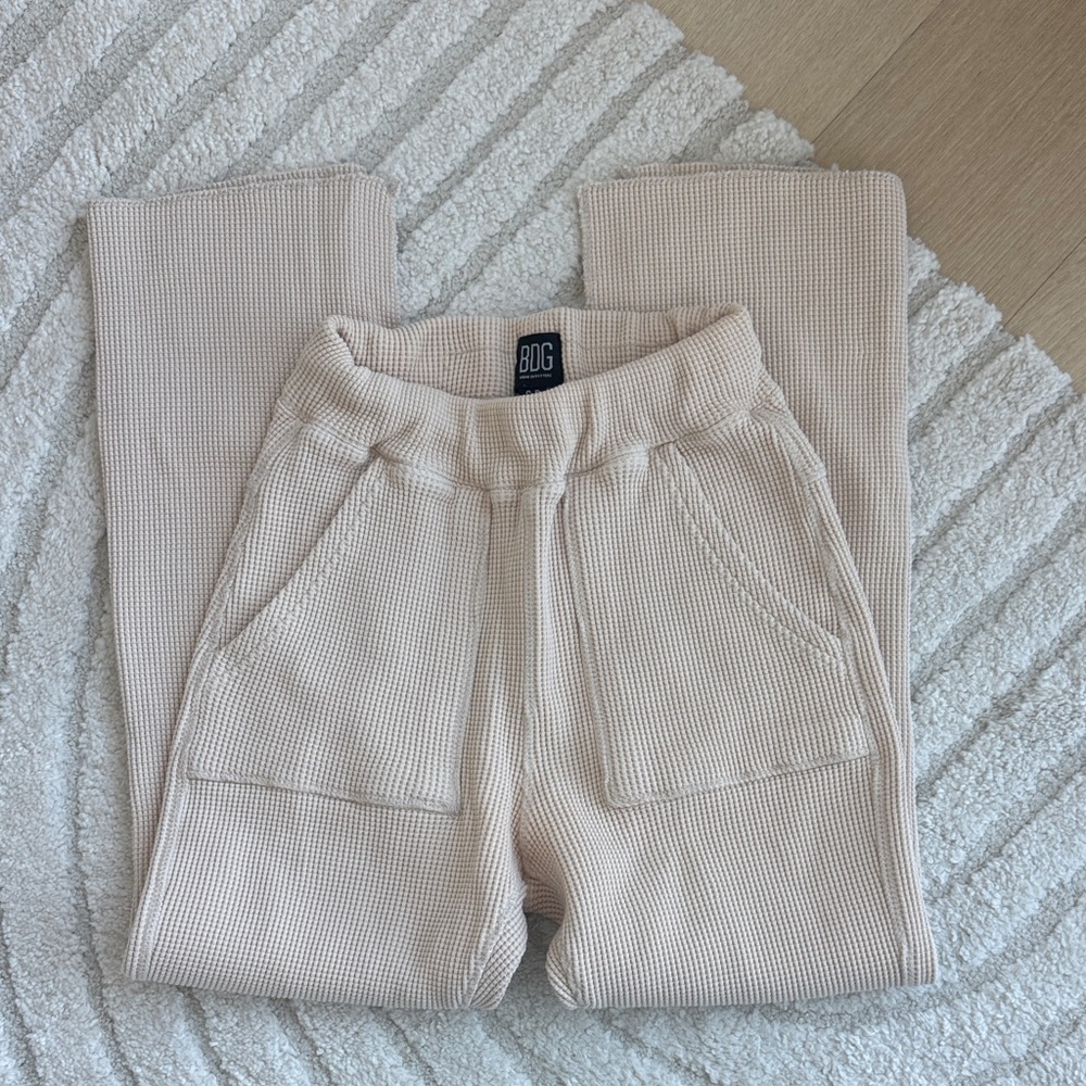 BDG Molly waffle knit flare slit pants